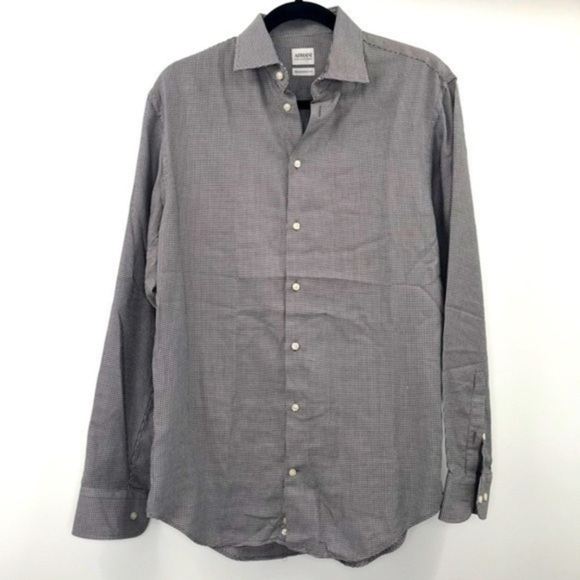 Armani Collezioni Mens Modern Fit Shirt Size 38/15/R 100% Cotton - Picture 1 of 14